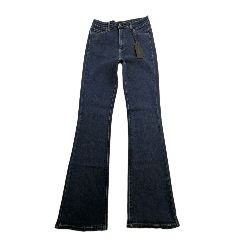 NWT Nina Rossi High Rise Boot cut Super Stretch Dark Wash Jeans Women's Size...